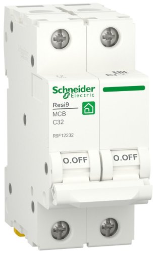 Выключатель автоматический Schneider Electric Resi9 2п 32A C 6кА  картинка